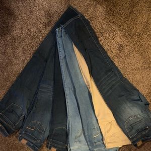 American Eagle and Hollister jeans